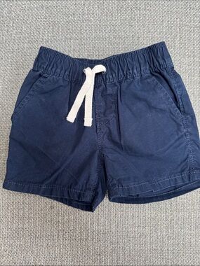 Baby Gap Everyday Navy Pull‑On Kids Shorts with White Drawstring
